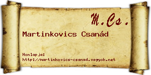 Martinkovics Csanád névjegykártya