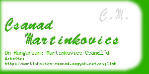 csanad martinkovics business card